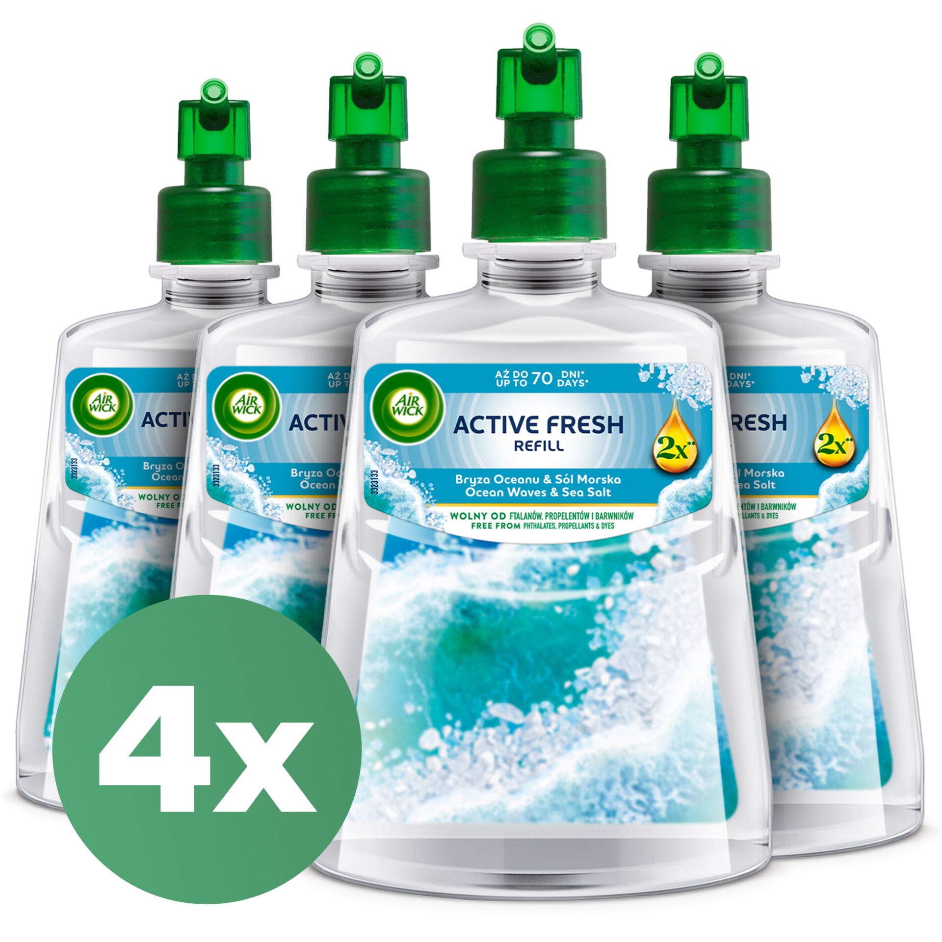 E-shop Náplň Air Wick Active Fresh Ocean Breeze a morská soľ do automati...