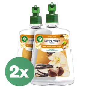 Air Wick Active Fresh Slatka vanilija i shea maslac Punjenje, 2x228ml, punjenje za automatski osvježivač zraka - Čišćenje