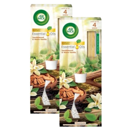 Air Wick Sandalwood and Soft Vanilla Stick Air Freshener 2x30ml 139966207