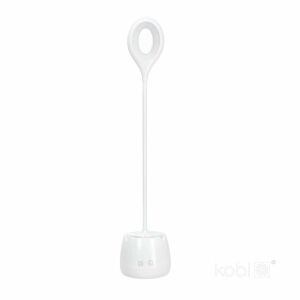 LED-Tischleuchte LUSIA 5W, 4000K, tragbar, wiederaufladbar, Batterie, Stift- und Telefonhalter, weiß, Kobi
