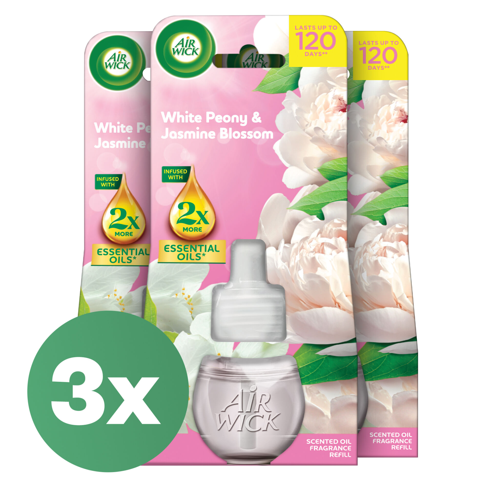 E-shop Náplň Air Wick Biela pivonka a kvet jazmínu do elektrického osvie...