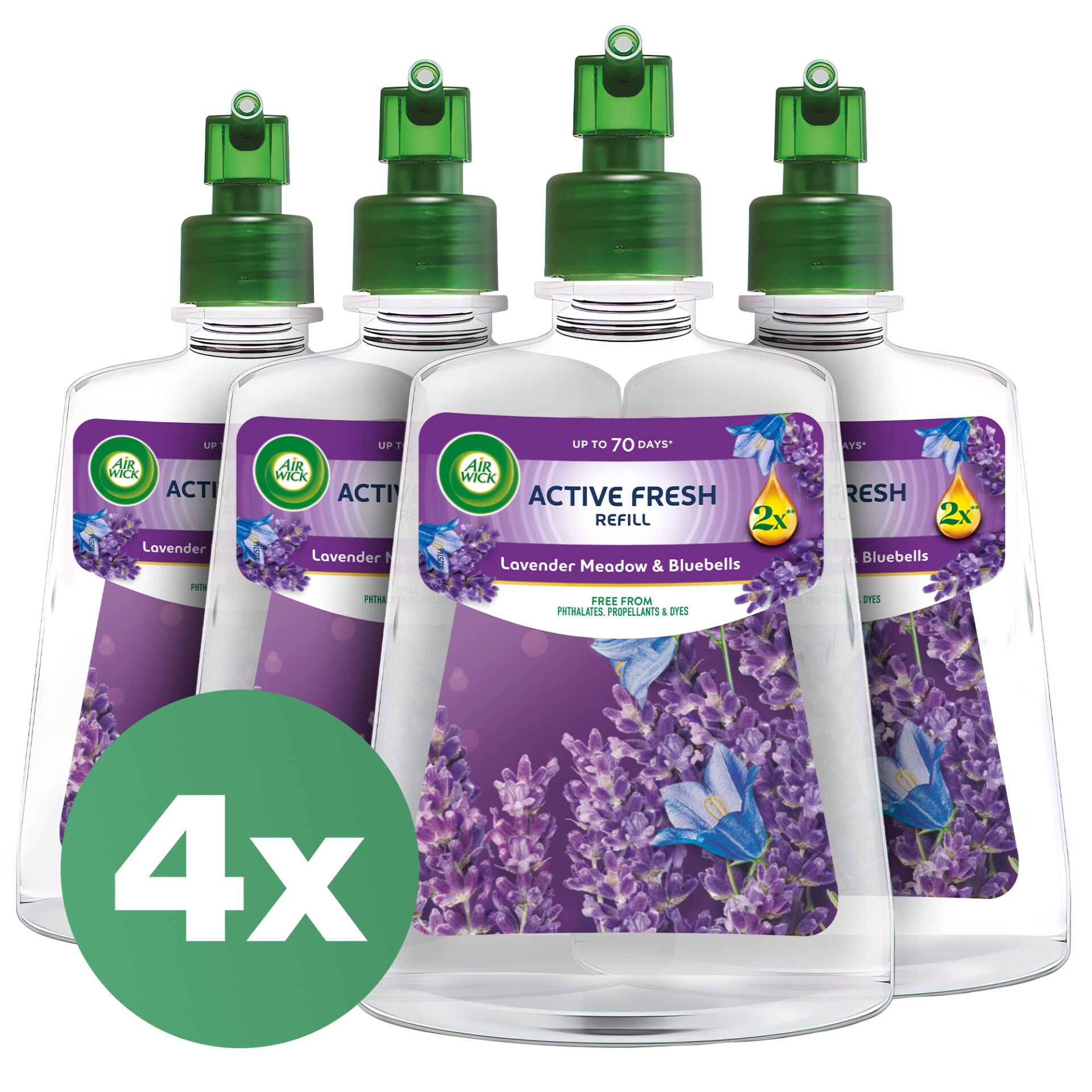 E-shop Air Wick Active Fresh Levanduľové pole a zvončeková náplň do auto...