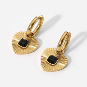 Elegantné naušnice z chirurgickej ocele pozlátenej 14-karátovým zlatom, svetlo zlatá, dĺžka 4,3 cm 145185883 - Dámske doplnky