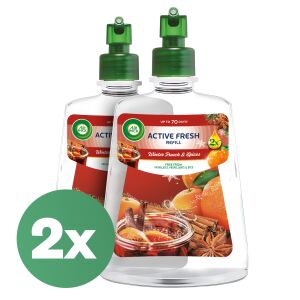Air Wick Active Fresh Zimný punč, náplň, 2 kusy. Náplň do automatického osviežovača vzduchu s vôňou zimného korenia a citrusov. - Air Wick
