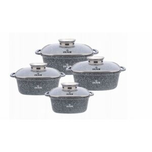 ZILNER 6 darabos gránit edénykészlet üvegfedőkkel - Főzőedény & Sütőedény