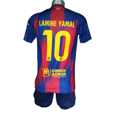 Focimez nadrággal Replika Barcelona Lamine Yamal piros-kék csíkos 176