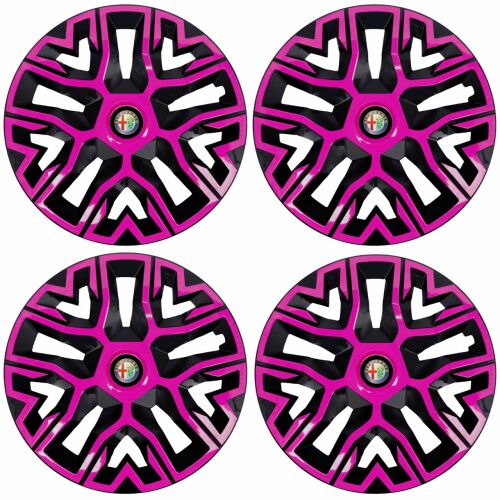 4 db-os 14 colos dísztárcsa készlet, Best Pink-Fekete, Alfa Romeo kompatibilis 140731908