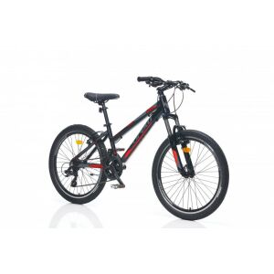 Corelli Via 1.1 Lady 24" gyerek MTB könnyűvázas kerékpár Fekete-Piros