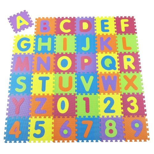 KIM Puzzleszőnyeg 36 darab A-tól Z-ig és 0-tól 9-ig 36300