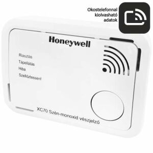 Honeywell szén-monoxid (CO) Vészjelző XC70 -s 2021-s modell  Alternatívája a FireAngel FA6813-EU szénmonoxid riasztó, smart co érzékelő pozitív listás szén-monoxid jelző, cserélhető elem, 10 év üzemidő, fehér 139993985 - Dekoráció