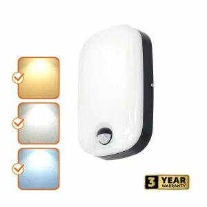 Aplica LED cu senzor de miscare BAVANO, 15W, lumina calda/neutra/rece, IP54, neagra, Kobi 140000461 - Lămpi cu senzor de mișcare