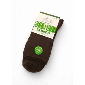 Olizko barna bambusz zokni 35-38 méret, gumírozás nélküli, kényelmes viselet - Ollike