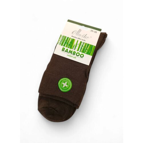 Olzike barna bambusz zokni, 39-42-es méret, 3 pár