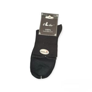 Olike fekete pamut gumírozás nélküli zokni, 39-42-es méret, 3 pár - Ollike