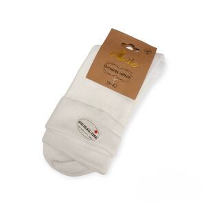 Fehér pamut gumírozás nélküli zokni 39-42 méret, kényelmes mindennapi zokni - Ollike