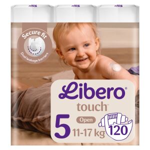 Libero Touch Größe 5 (11-17kg) Windeln, 120 Stück Packung - Windeln und Windeln für Erwachsene