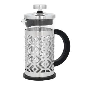 Presă franceză elegantă din sticlă și metal pentru cafea și ceai, 1000 ml - Ceainic