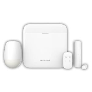 Kit sistem de alarmă wireless Hikvision AX Pro cu panou de control, telecomandă, detector de mișcare și contact magnetic - Hikvision Alarme