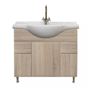 Bianca Plus 85 alsó szekrény mosdóval, sonoma tölgy színben 140197935 - Badezimmerschrank