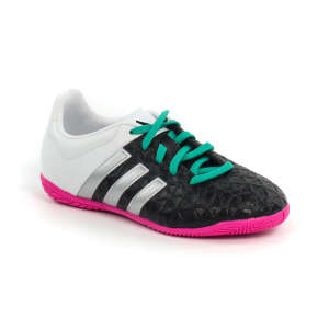 Adidas Ace 15.4 IN J Junior Teremcipő #fekete-fehér-pink-türkiz 28 30424517