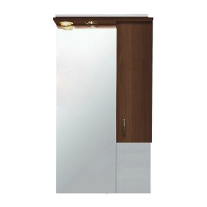 Dulap suspendat pentru baie Bianca Plus 55, culoare Aida, nuc, deschidere pe dreapta 140202632 - Leziter Dulap de baie