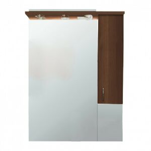 Dulap suspendat baie Bianca Plus 75 Aida Nuc, deschidere dreapta - Leziter Dulap de baie