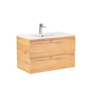 Vario Forte 80 alsó szekrény mosdóval tölgy-tölgy 140203522 - WC-Sitze, Duschkabine, Wasserhahn, Duschtür, Badezimmerschrank, Wäschekörbe und Brausegarnitur