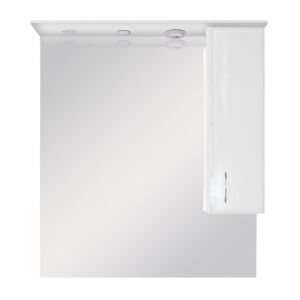 Dulap cu oglindă Bianca Plus alb lucios pentru baie - Leziter Dulap de baie