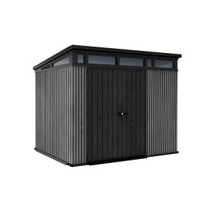 Signature PENT 9x7 velencei szürke műanyag kerti ház, zárt ajtókkal - Curver