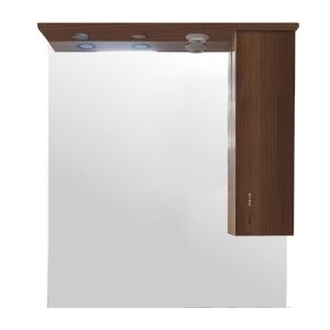 Dulap suspendat Bianca Plus 85, finisaj nuc aida, deschidere pe dreapta - Leziter Dulap de baie