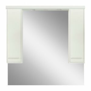 Nerva 105cm dulap de baie alb cu oglindă vedere frontală - Leziter Dulap de baie