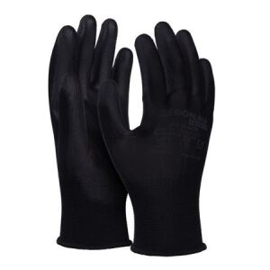 Szerelőkesztyű, PU, DONAU "Safety", 10/XLméret, fekete 140224453 - Munkavédelem
