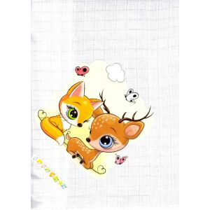 Babastar mintás textil pelenka 1db-os - Őzike & róka 140224542 - Textil pelenka