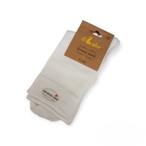 Like márkájú fehér pamut gumi nélküli zokni, 43-46-os méret, 3 pár - Ollike