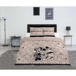 Lenjerie de pat dublă Disney Minnie Mouse Love Nights cu imprimeu Minnie și Mickey Mouse - Design interior