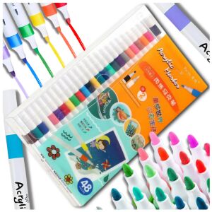 Akril jelölőfilcek különféle felületekre 48 db akril jelölő