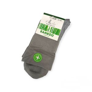 OlLike Szürke Bambusz Zokni 43-46-os méret, Gumírozás Nélküli Szár, 3 pár - Ollike