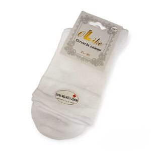 ALike fehér pamut gumírozás nélküli zokni, 3 pár, 39-42-es méret - Ollike