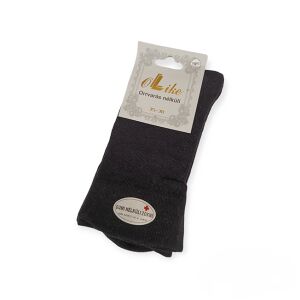 Fekete pamut gumírozás nélküli zokni, 39-42 méret, 3 pár - Ollike