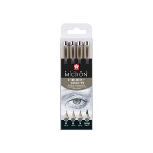 Sakura Pigma Micron Fineliner toll készlet, 4 méret, Cool Gray 140233386 - Sakura