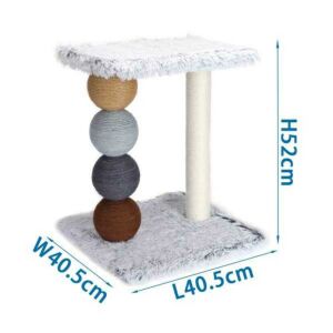 Macska bútor kaparófával és fekhely 52cm x 40,5cm x 40.5 cm Szürke 140235668 - Macska fekhely