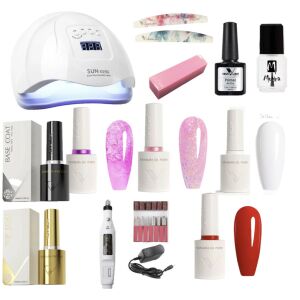 Venalisa Gél Lakk Kezdő Szett X5 Plus UV LED Lámpával és Kézi Reszelővel - Műkörmös szett