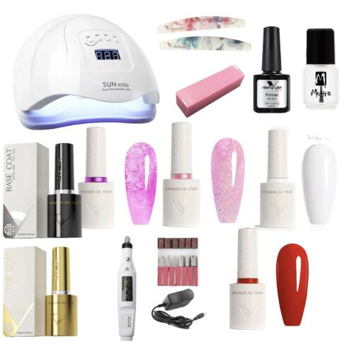 Venalisa Gél Lakk Kezdő Szett X5 Plus UV LED Lámpával és Kézi Reszelővel