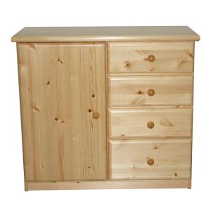 Csanád 1 ajtós 4 fiókos komód balos 140236324 - Nappali bútor