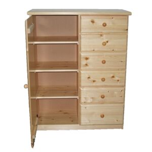 Csanád 1 ajtós 6 fiókos komód balos 140236335 - Nappali bútor