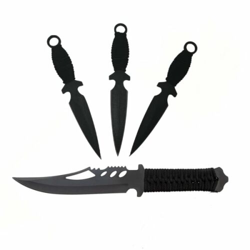 DEPOX Black Fury Jagd- und Wurfmesser Set