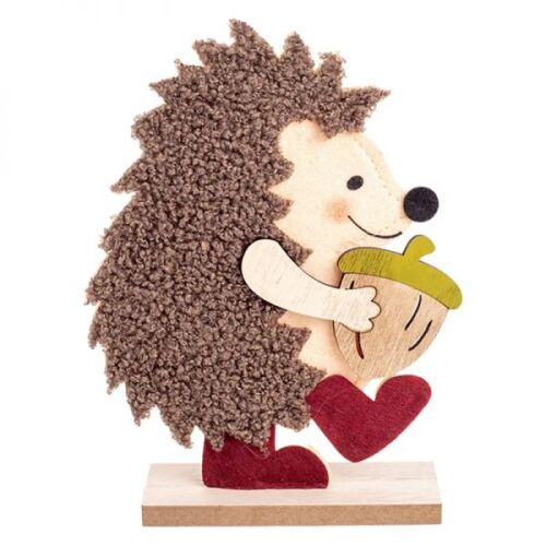 Őszi sünis dekoráció - fa talpon - 20x5x15 cm 140246764