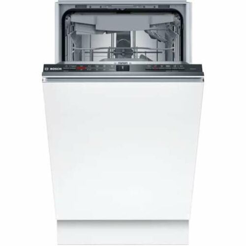 Bosch SPV2HMX42E Beépíthető mosogatógép, 10 teríték, fehér, nyitott ajtó