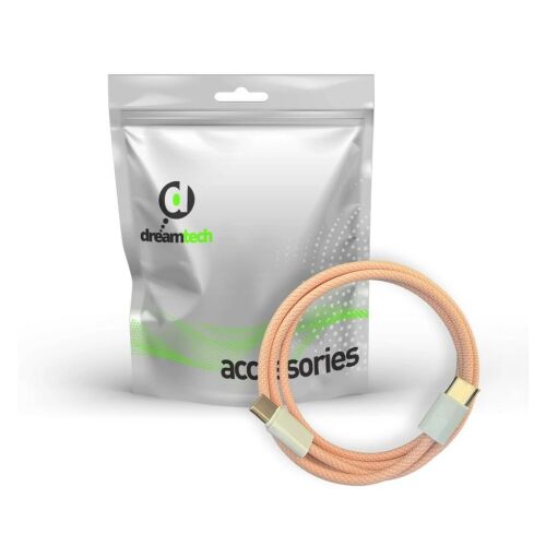 Dreamtech PD fonott kábel pink USB-C / USB-C 3A 60W 1M 140251168