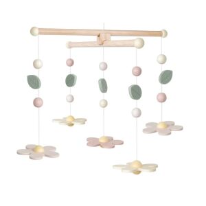 Ágyforgó, pasztell színű virágok Jabadabado